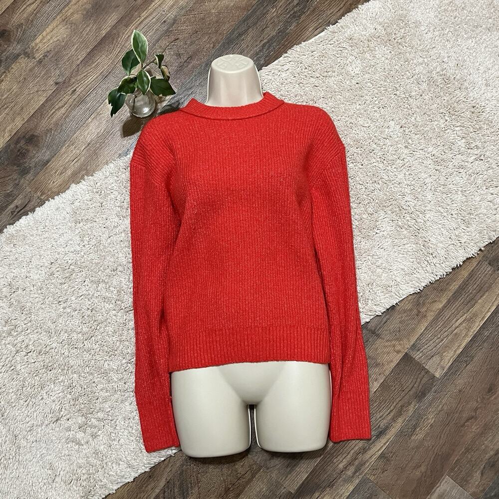 American Eagle Size XS Oversized Red Crewneck Whoa So Soft Pullover Sweater